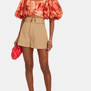 Intermix Georgie Belted Twill Shorts